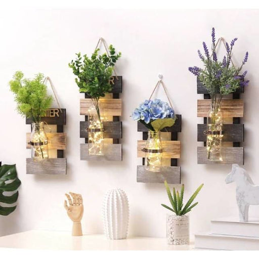 Væg Blomsterpotte Træplantekar 4 Sæsoner