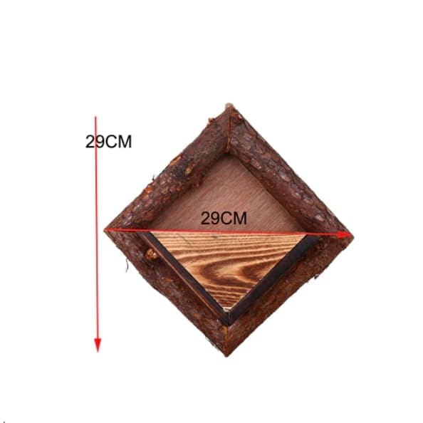 Blomsterkrukke I Træ På Væg