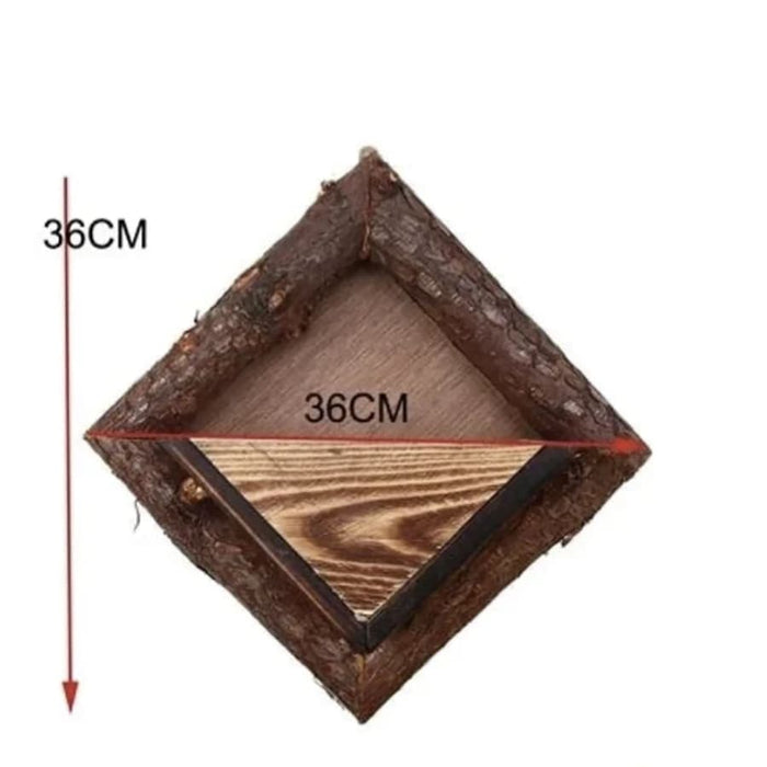 Blomsterkrukke I Træ På Væg