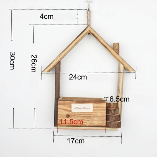 Blomsterpotte Af Træhusvæg