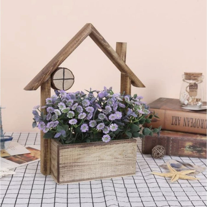 Blomsterpotte Af Træhusvæg