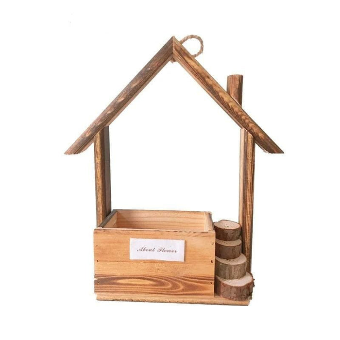Blomsterpotte Af Træhusvæg