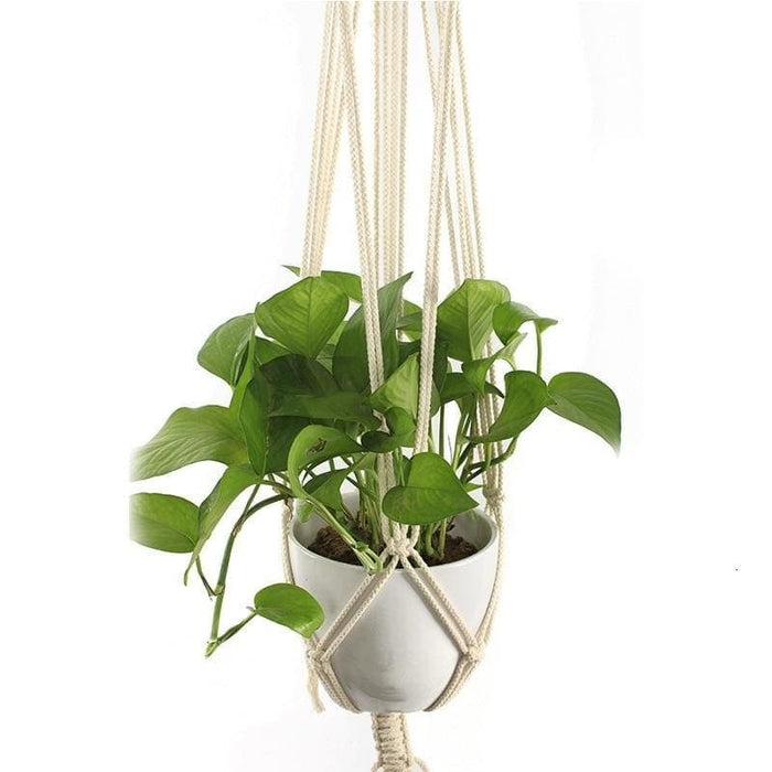 Hængende Urtepotte Makrame Hanger Blå Tip