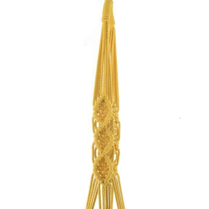 Hængende Urtepotte Makrame Hanger Gul