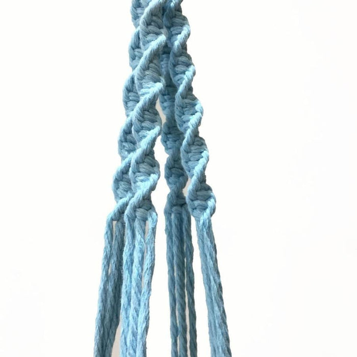 Hængende Urtepotte Makramé Planteholder Blå