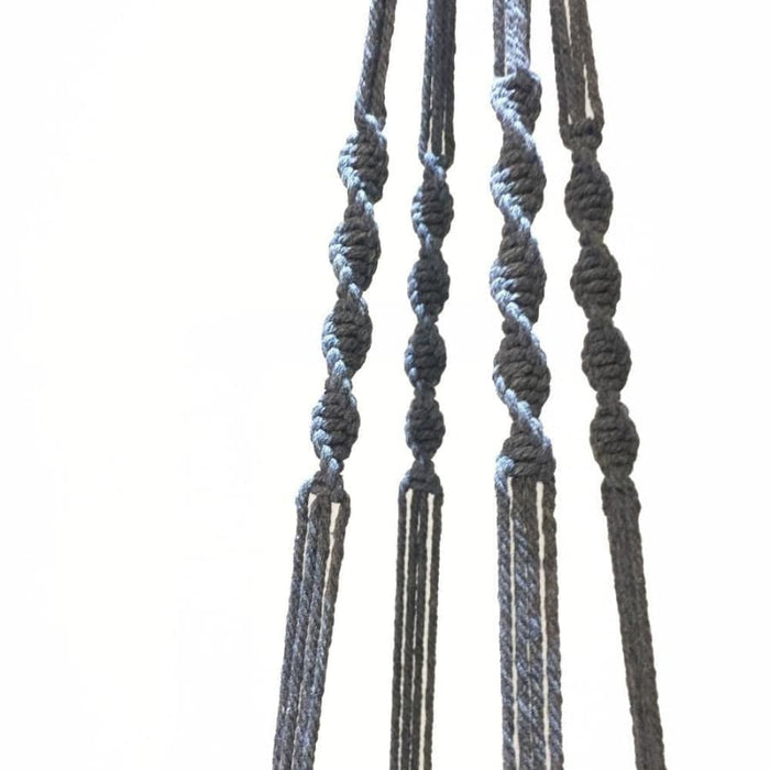 Hængende Urtepotte Grå Makramé Planteholder