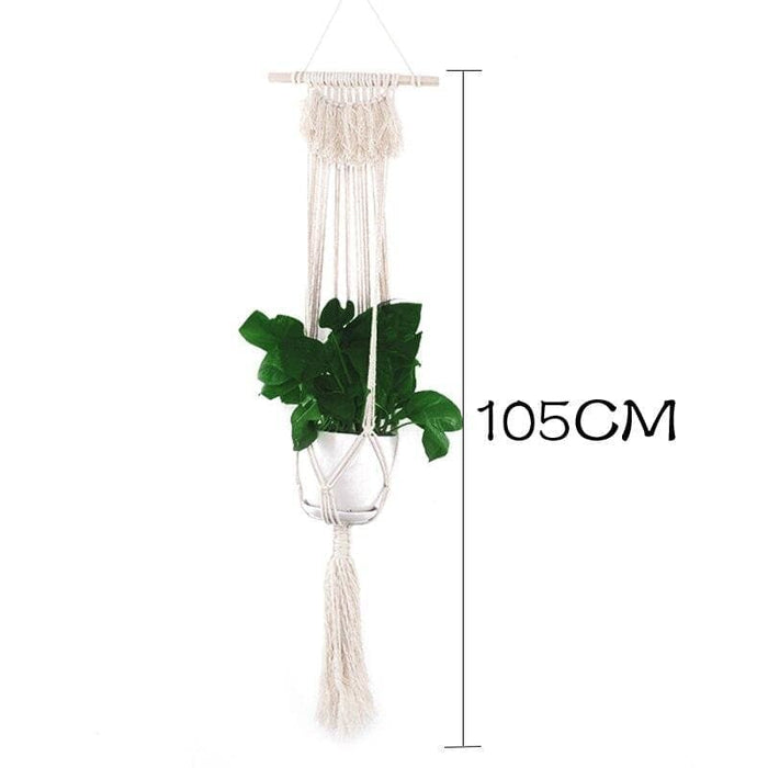 Hængende Blomsterpotte Indisk Macrame Support