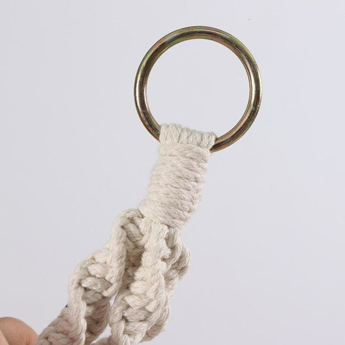 Hængende Urtepotte Hvid Macramé Suspension