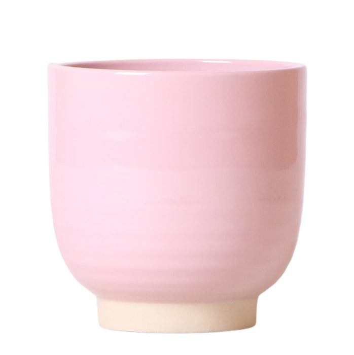 Skinnende Pink Keramik Dekorativ Pot