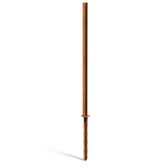 Corten Stålstolpe Til Havepanel