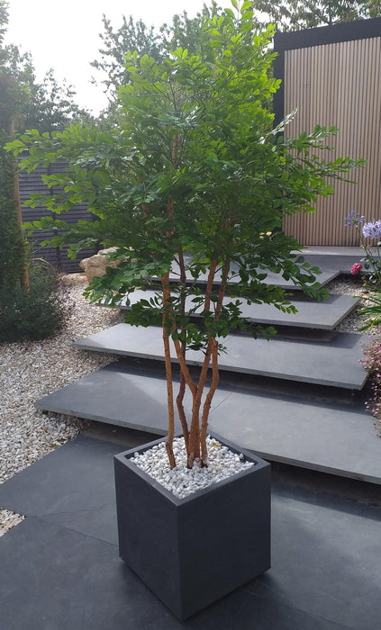 Forberedelse Af Kunstig Plantebakke Hvid Marmorfinish