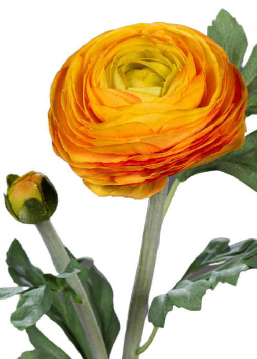 Kunstig Ranunculus Orange Stængel 57 Cm Buket