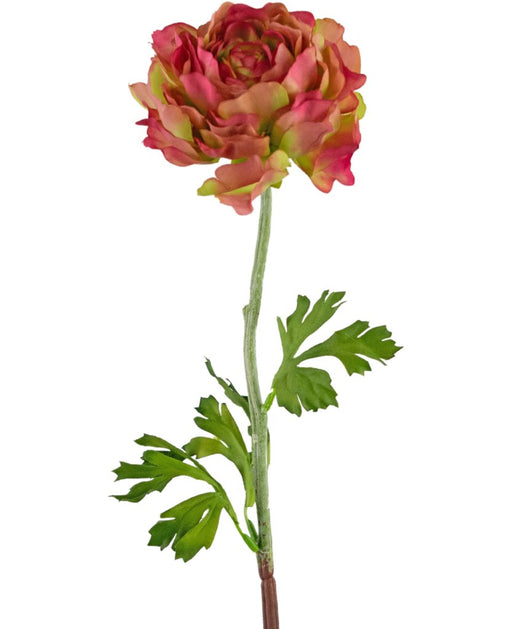 Kunstig Ranunculus Pink/Grøn