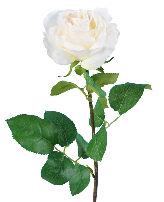 Kunstig Rose Indvendig Dekoration H.66Cm Hvid