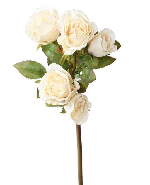 Kunstig Rose Multi Spray 5 Blomster 45Cm Hvid