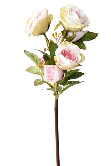 Kunstig Rose Multi Spray 5 Blomster 45Cm Lys Pink