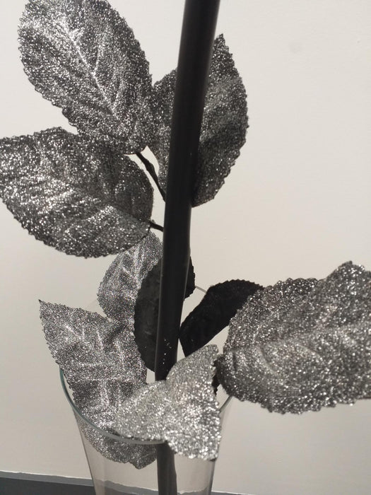 Kunstig Sort Glitrende Rose Til Indretning