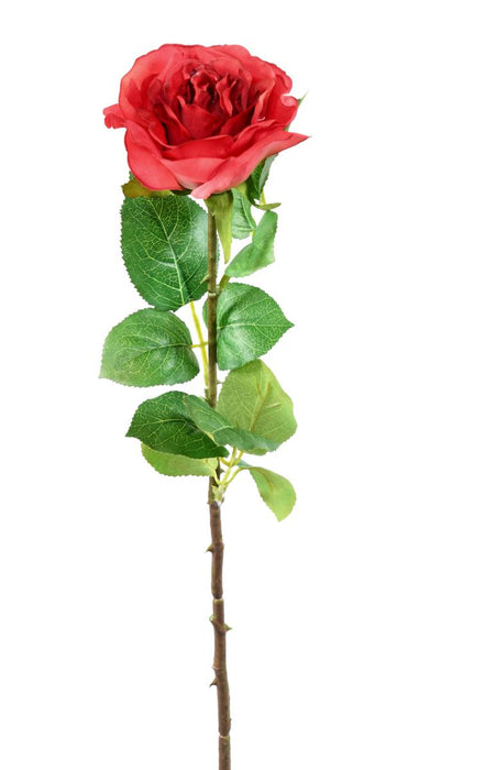 Rød Kunstig Rose 66 Cm Til Indretning