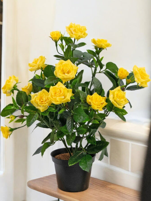 Kunstig Gul Miniature Rose