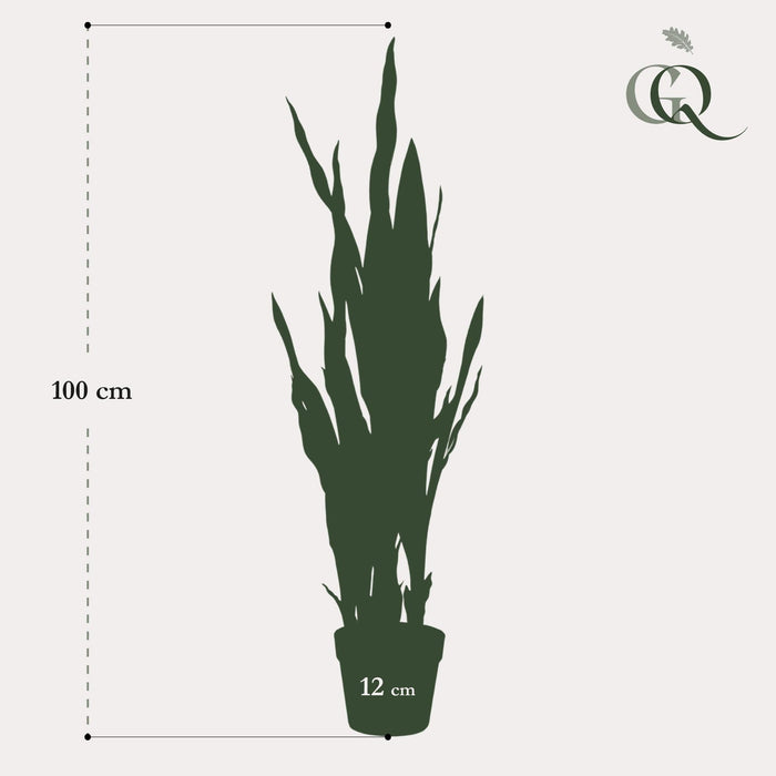 Sanseveria Sort Koral Kunstig Plante - H97Cm, Ø12Cm