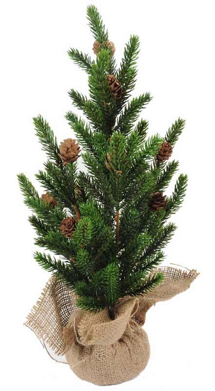 Kunstigt Juletræ 45Cm Med Fyrrekogler
