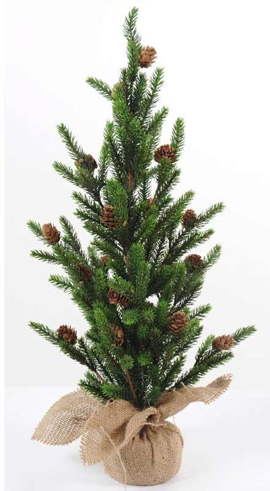 60 Cm Kunstigt Juletræ Med Fyrrekogler