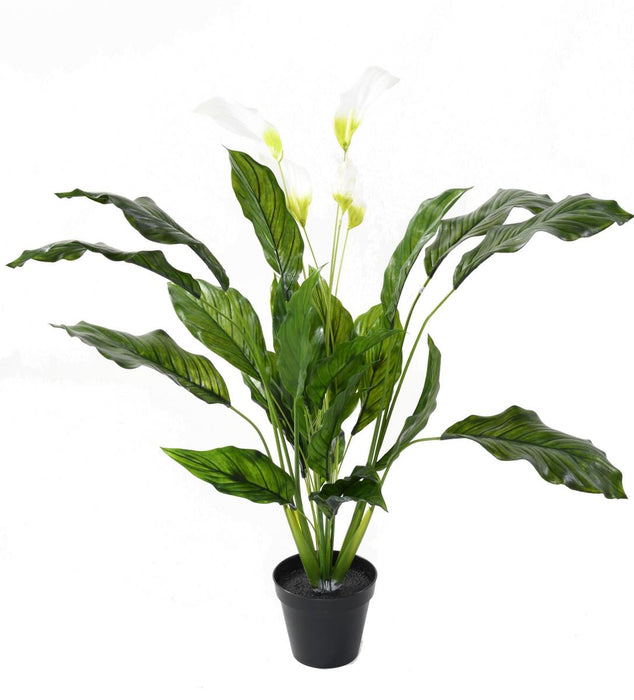 Kunstig Spathiphyllum Blomstrende 90 Cm Til Indendørs Udendørs