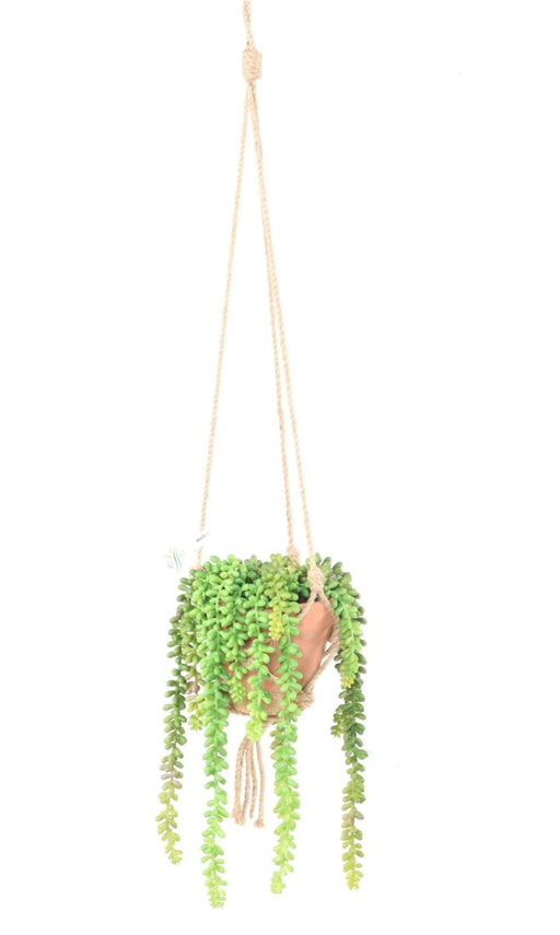 Kunstig Plantehængende Crassula 35 Cm Grøn
