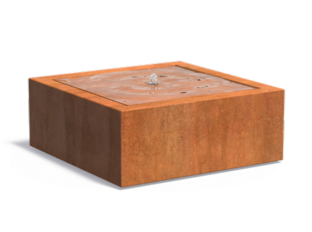 Led Fountain Vandbord Corten Steel Garden