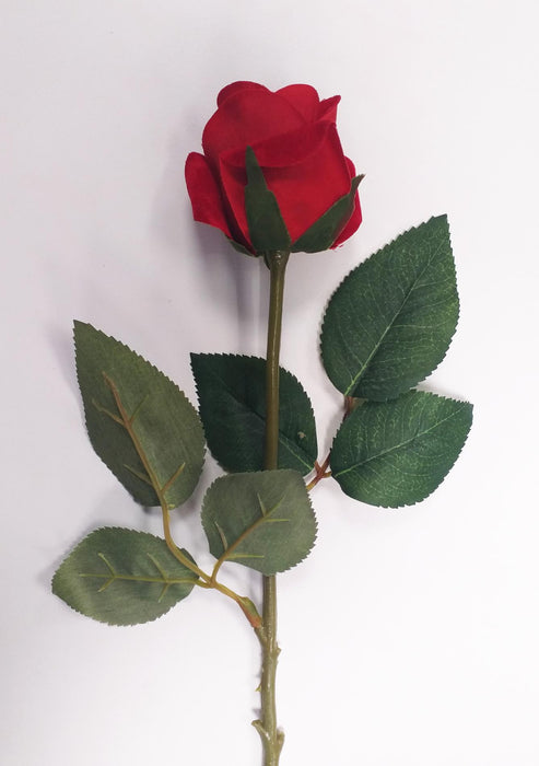 Rød Fløjl Kunstig Rosenstilk 45 Cm