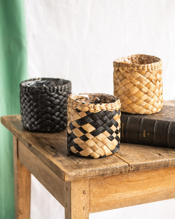 Trio Albury Baskets Sort Og Natur