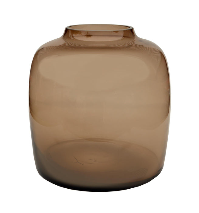 Taupe Glasvase - H25Cm, Ø25Cm