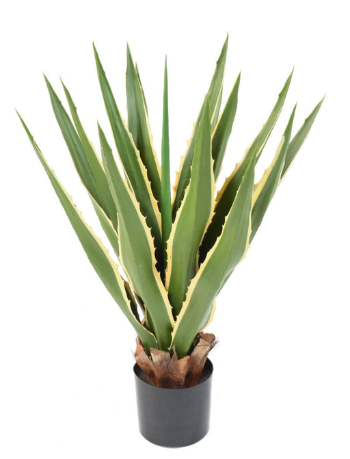 Kunstig Agave Indendørs Udendørs 80Cm Grøn Gul