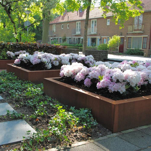 Rustik Corten Stål Firkantet Blomsterkasse 120X40Cm