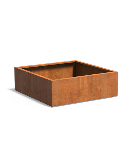 Rustik Corten Stål Firkantet Blomsterkasse 120X80Cm