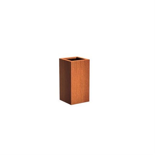 Firkantet Blomsterkasse Høj Corten H.80X40Cm Rusten