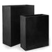 Sort Fiberstone Blomsterkasse 100X25X100Cm