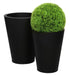 Rund Konisk Blomsterkasse Sort 54Cm Fiberstone