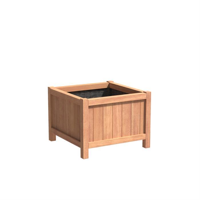 Firkantet Eksotisk Træbakke Til Planter 80X80Cm