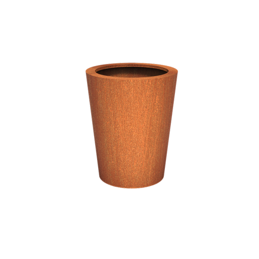 Konisk Corten Stålbakke Til Have 100X80Cm
