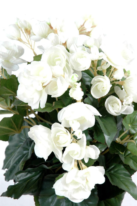 Kunstig Begonia På Stag 30 Cm Hvid