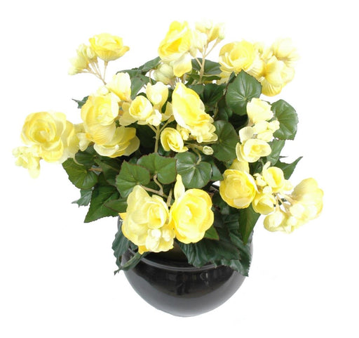 Gul Kunstig Begonia 30 Cm På Bål