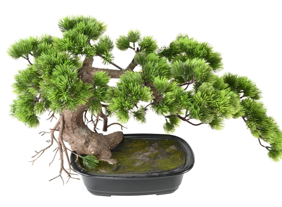 Kunstig Bonsai Fyr 37Cm Med Dekorativ Kop