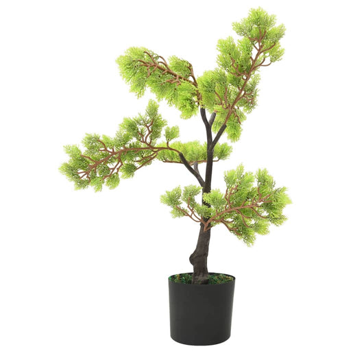 Kunstig Cypres Bonsai Med Pot 60 Cm Grøn