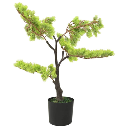 Kunstig Cypres Bonsai Med Pot 60 Cm Grøn