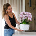 Orkideer Og Rhipsalis Buket I Scandic Fad Med Reservoir