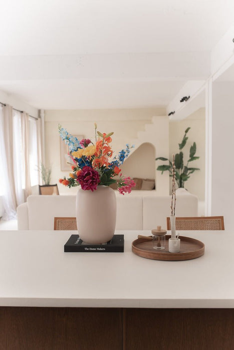 Kunstig Buket Af Farverige Markblomster