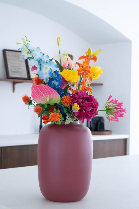 Kunstig Buket Af Farverige Markblomster