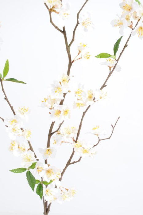 Kunstig Hvid Kirsebærgren 76 Blomster 115Cm