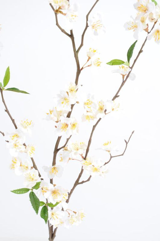 Kunstig Hvid Kirsebærgren 76 Blomster 115Cm